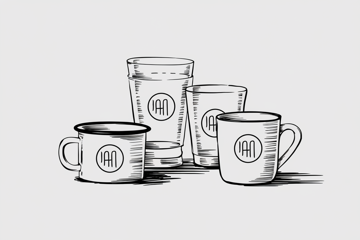 Tisk na kozarce — potisk loncev in skodelic z logotipom