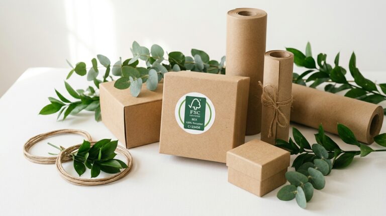 Trajnostna embalaža — bio-based materiali, FSC papir in ekološke prevleke za tisk